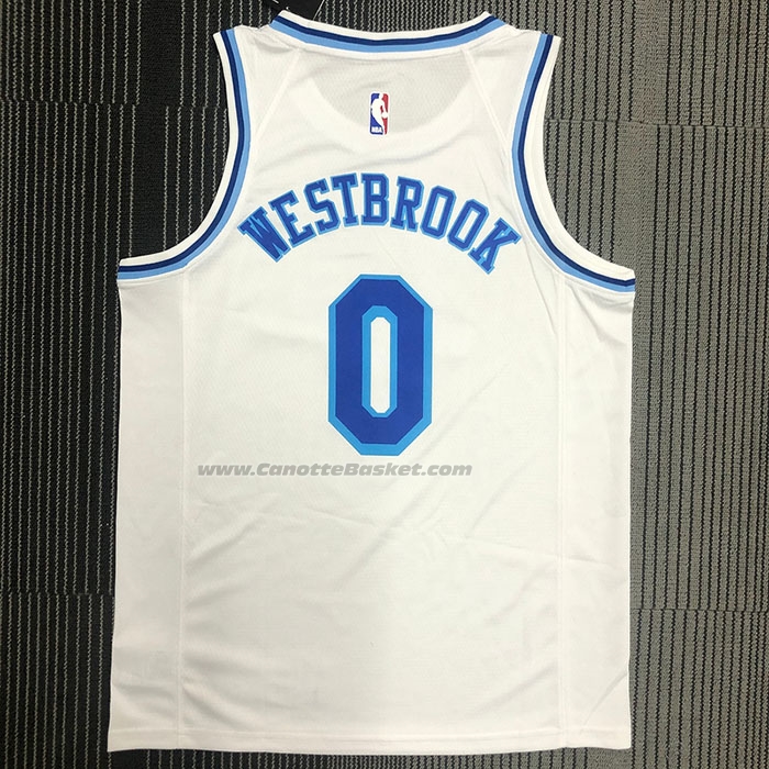 Maglia Los Angeles Lakers Russell Westbrook NO 0 Classic 2019-20 Bianco